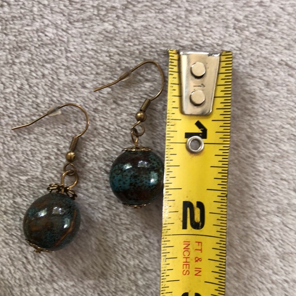 One of a kind chunky beaded necklace with matching earrings. - Picture 6 of 8